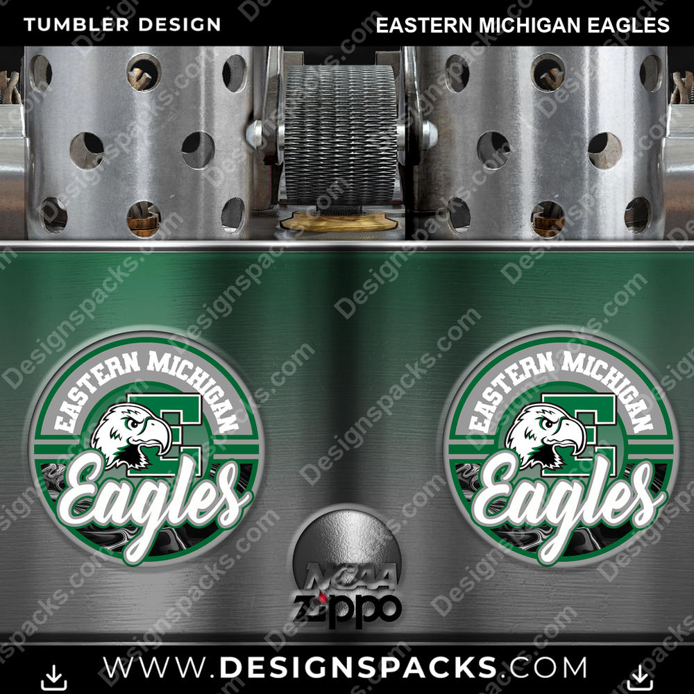 College Sport Zippo Lighter Eastern Michigan Eagles Tumbler Digital Wrap Design