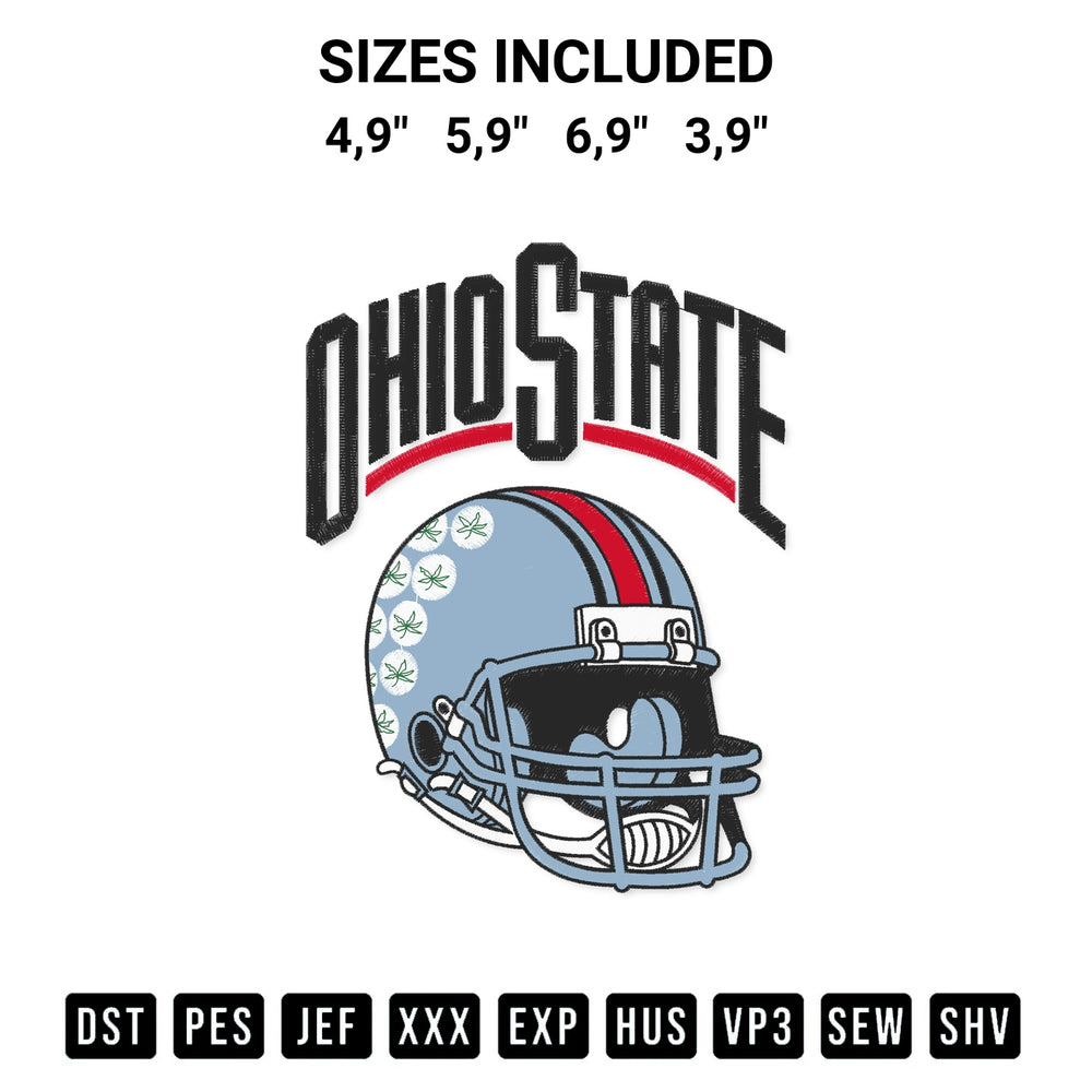 Elevate your next project with our Ohio State Buckeyes Football Helmet Logo Ohio State Buckeyes 2022 Logo Embroidery Design embroidery file. Shop high-quality digital patterns instantly at Designspacks.com. Available sizes: 4,9", 5,9", 6,9", 3,9".