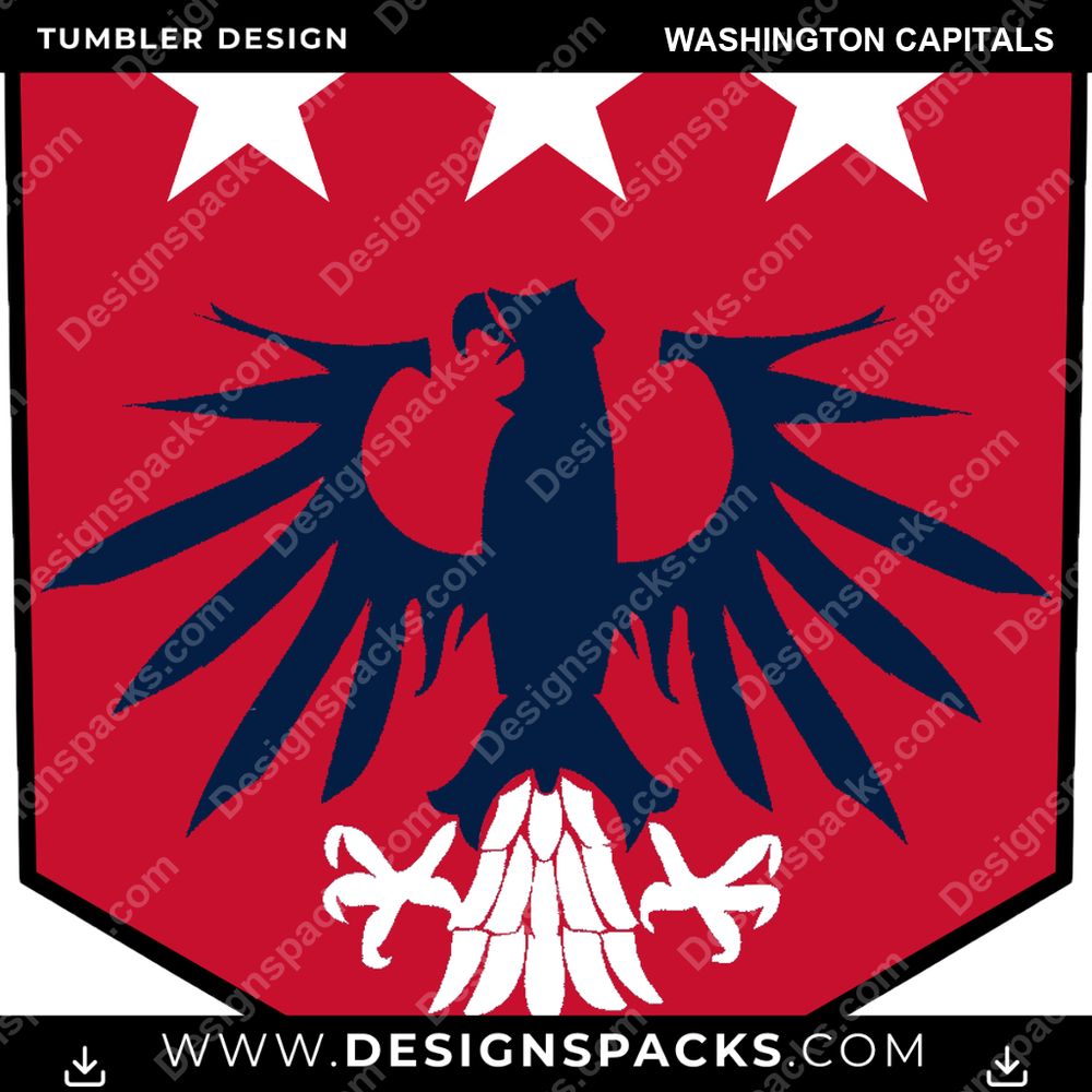 Hockey Sigil Washington Capitals Tumbler Digital Wrap Design