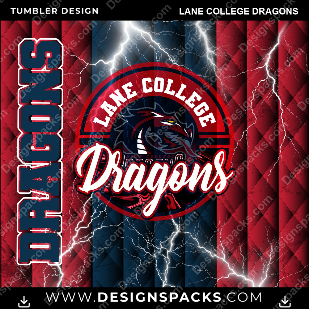 College Sport Diamond Lane College Dragons NCAA College Sport Tumbler Digital Wrap Design Download