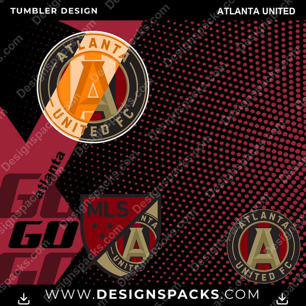 US Soccer GO Atlanta United Tumbler Digital Wrap Design