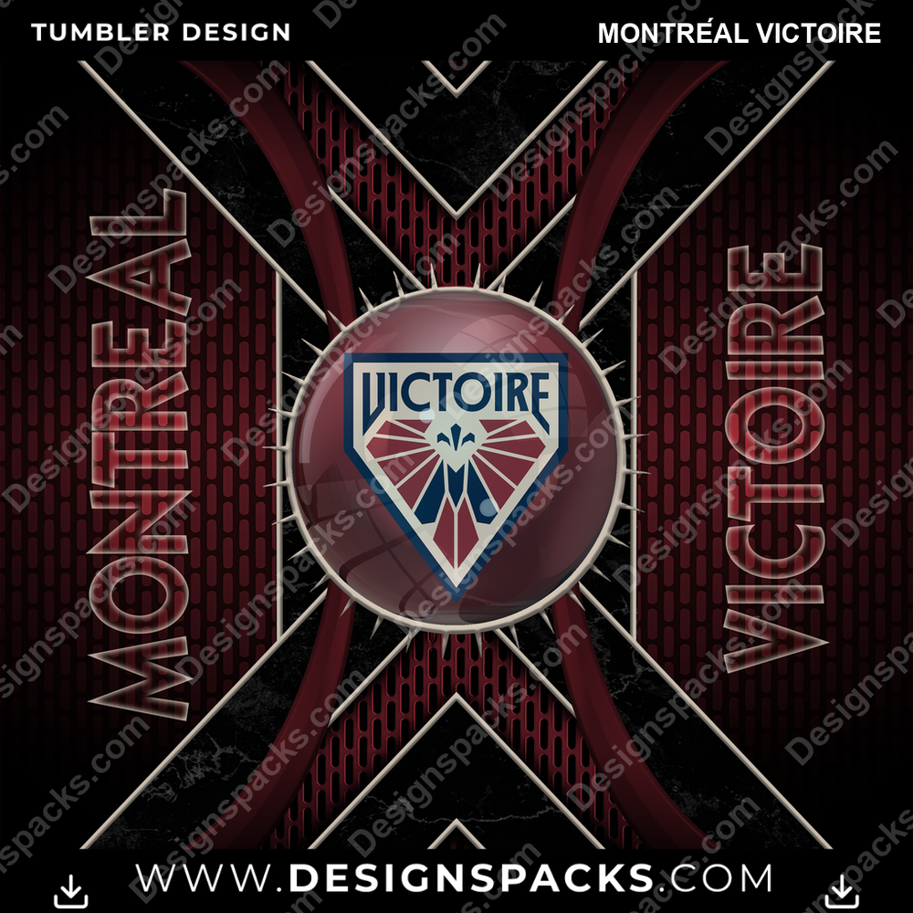 Hockey Metal Grating Montréal Victoire Tumbler Digital Wrap Design