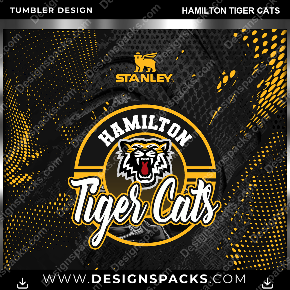 Canada Football Stanley Hamilton Tiger Cats CFL Canada Tumbler Digital Wrap Design Download