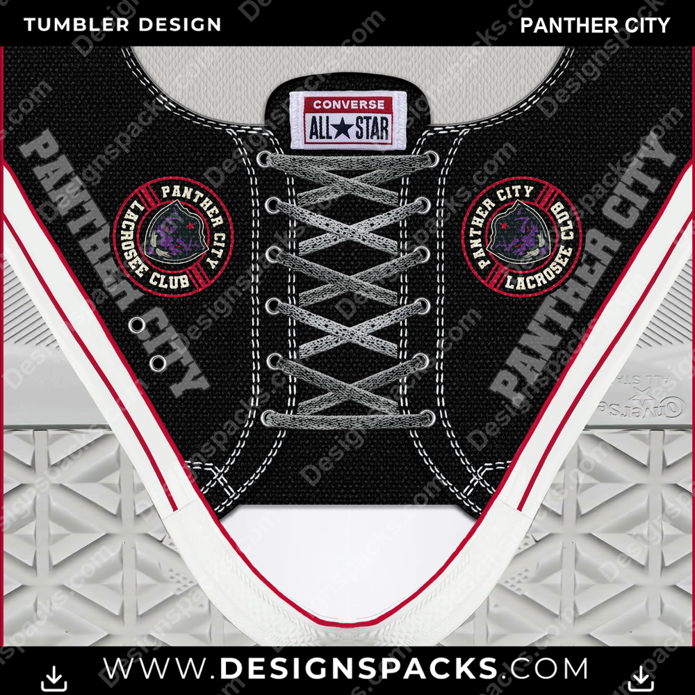 Lacrosse Converse Panther City Tumbler Digital Wrap Design