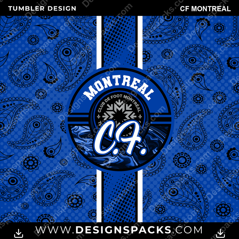 Soccer Handkerchief CF Montreal Tumbler Digital Wrap Design
