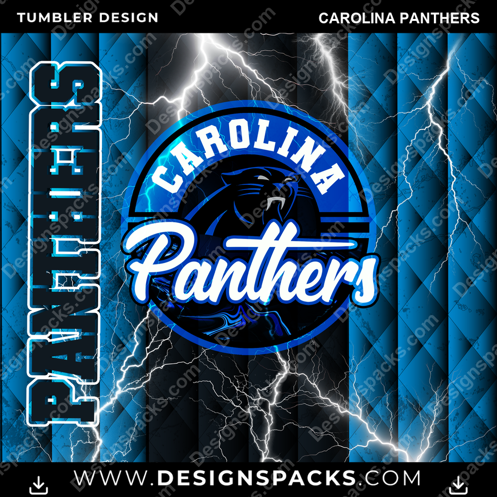 Football Diamond Carolina Panthers NFL Football Tumbler Digital Wrap Design Download