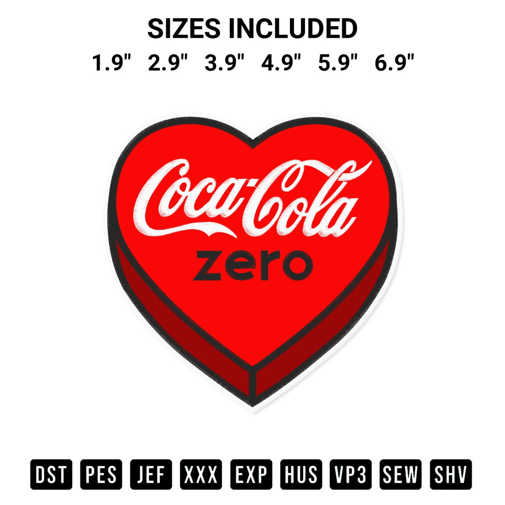 Looking for the perfect pattern? Download the Coca Cola Candy Heart Embroidery Design embroidery design today at Designspacks.com. Crisp, clean stitching guaranteed. Available sizes: 1.9", 2.9", 3.9", 4.9", 5.9", 6.9".