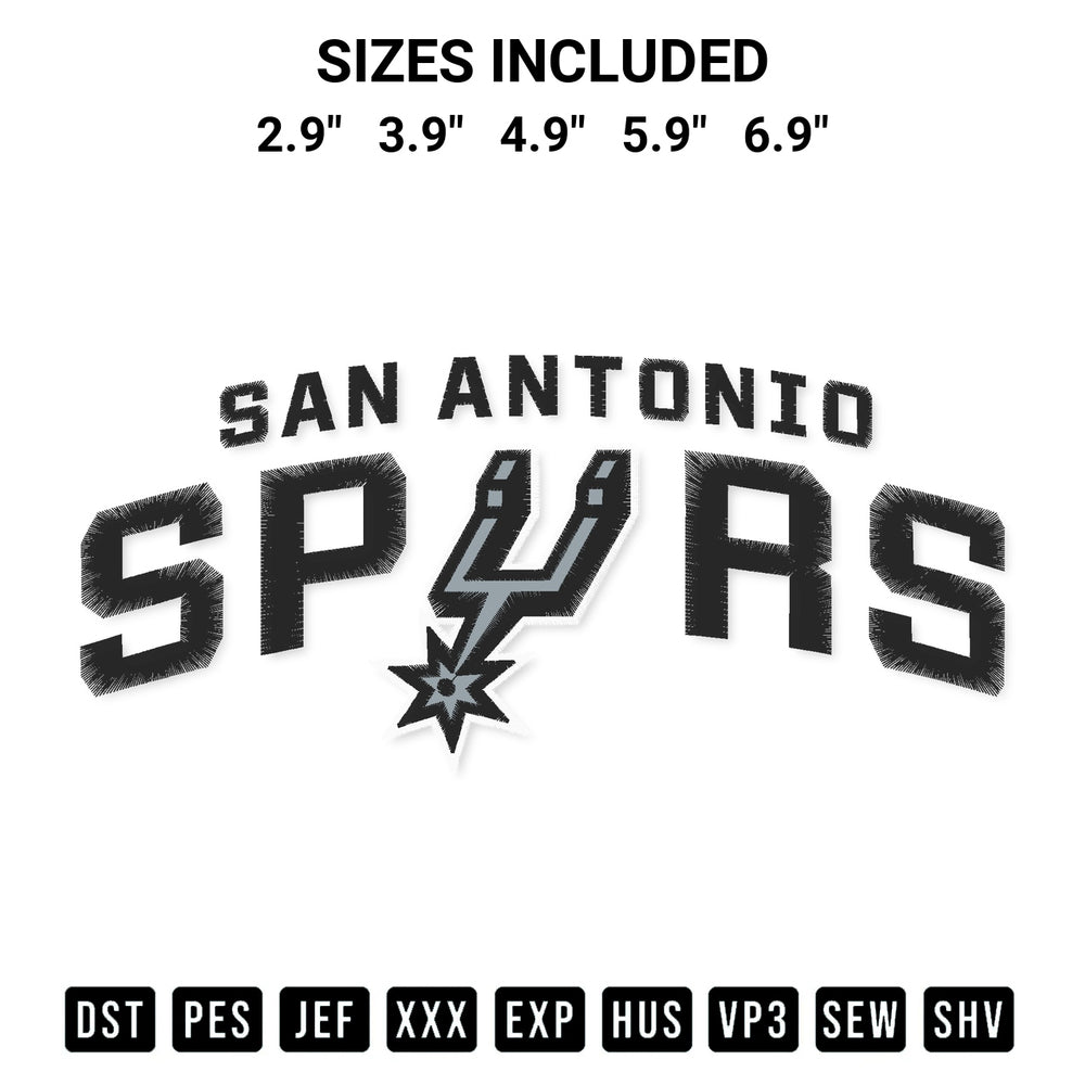 Looking for the perfect pattern? Download the San Antonio Spurs Logo Embroidery Design embroidery design today at Designspacks.com. Crisp, clean stitching guaranteed. Available sizes: 2.9", 3.9", 4.9", 5.9", 6.9".