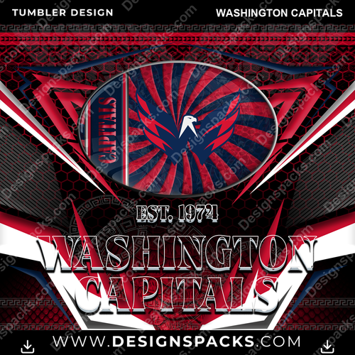 Hockey Tribal Washington Capitals Tumbler Digital Wrap Design