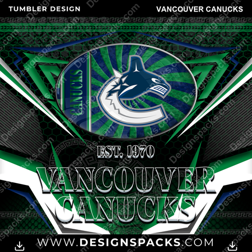 Hockey Tribal Vancouver Canucks Tumbler Digital Wrap Design