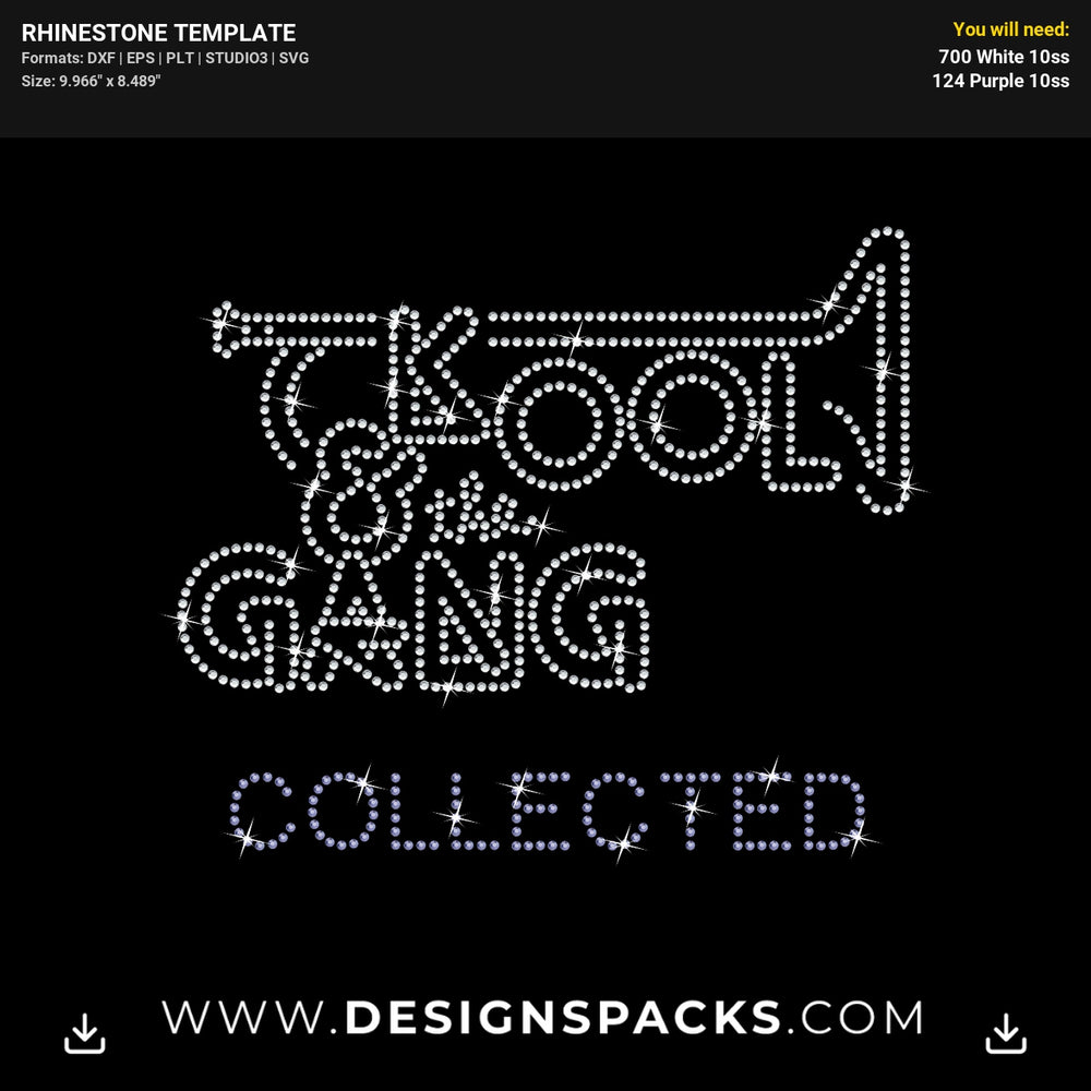 Kool And The Gang Collected Rhinestone Digital Template