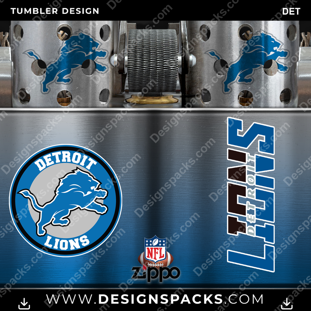 Football Zippo Lighter DET NFL Football Tumbler Digital Wrap Design Download