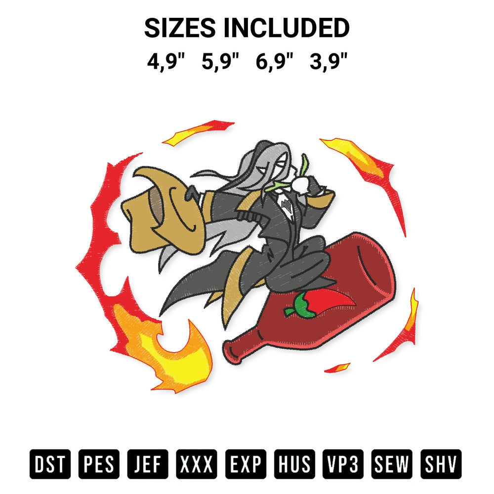 Add a unique touch to your apparel with the Noir Vesper Holotempus Funny Hololive Production Virtual Youtuber Logo Embroidery Design embroidery file. Premium instant download available now on Designspacks.com. Available sizes: 4,9", 5,9", 6,9", 3,9".