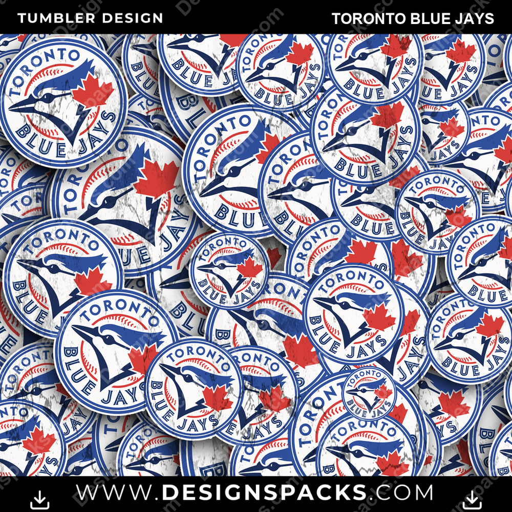 Baseball Logo BG Toronto Blue Jays Tumbler Digital Wrap Design