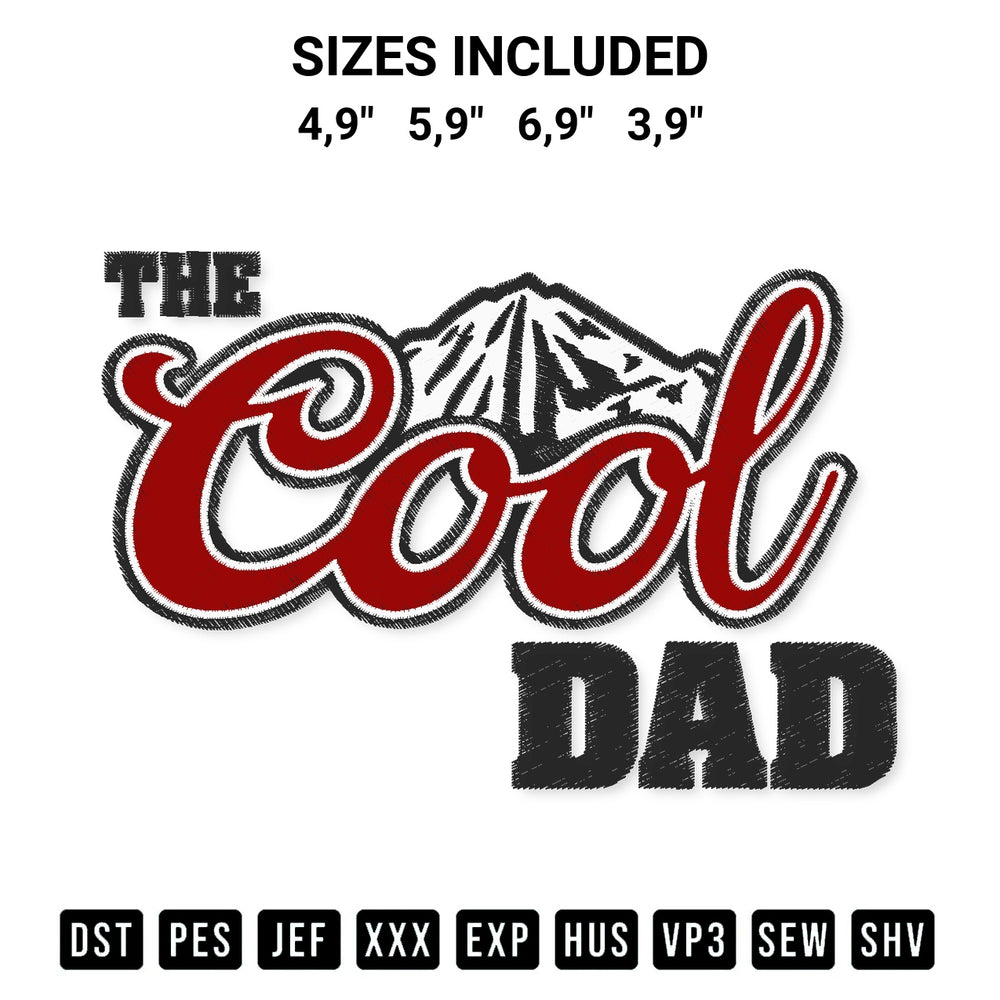 Looking for the perfect pattern? Download the The Cool Dad Fathers Day Best Dad Ever Dad Life Logo Embroidery Design embroidery design today at Designspacks.com. Crisp, clean stitching guaranteed. Available sizes: 4,9", 5,9", 6,9", 3,9".
