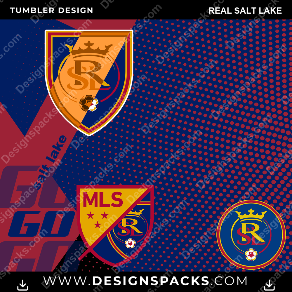 US Soccer GO Real Salt Lake Tumbler Digital Wrap Design