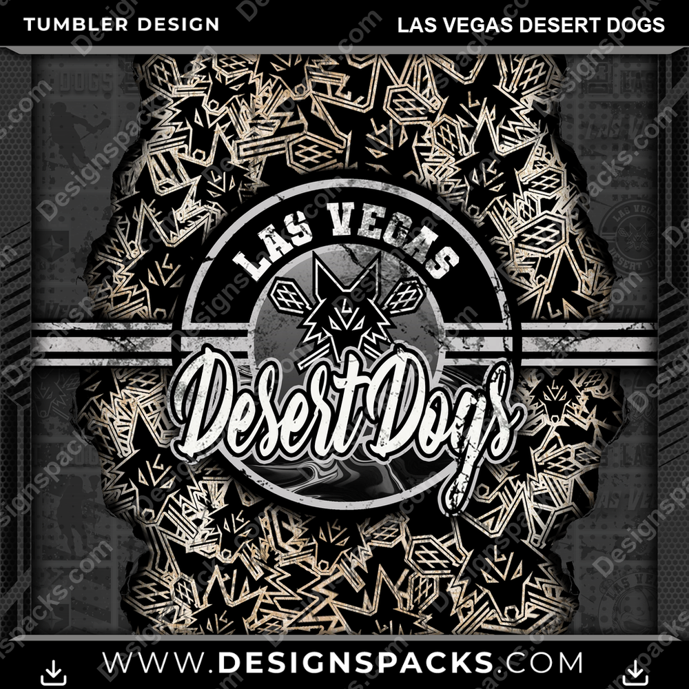 Lacrosse Ripped Las Vegas Desert Dogs PLL Lacrosse Tumbler Digital Wrap Design Download