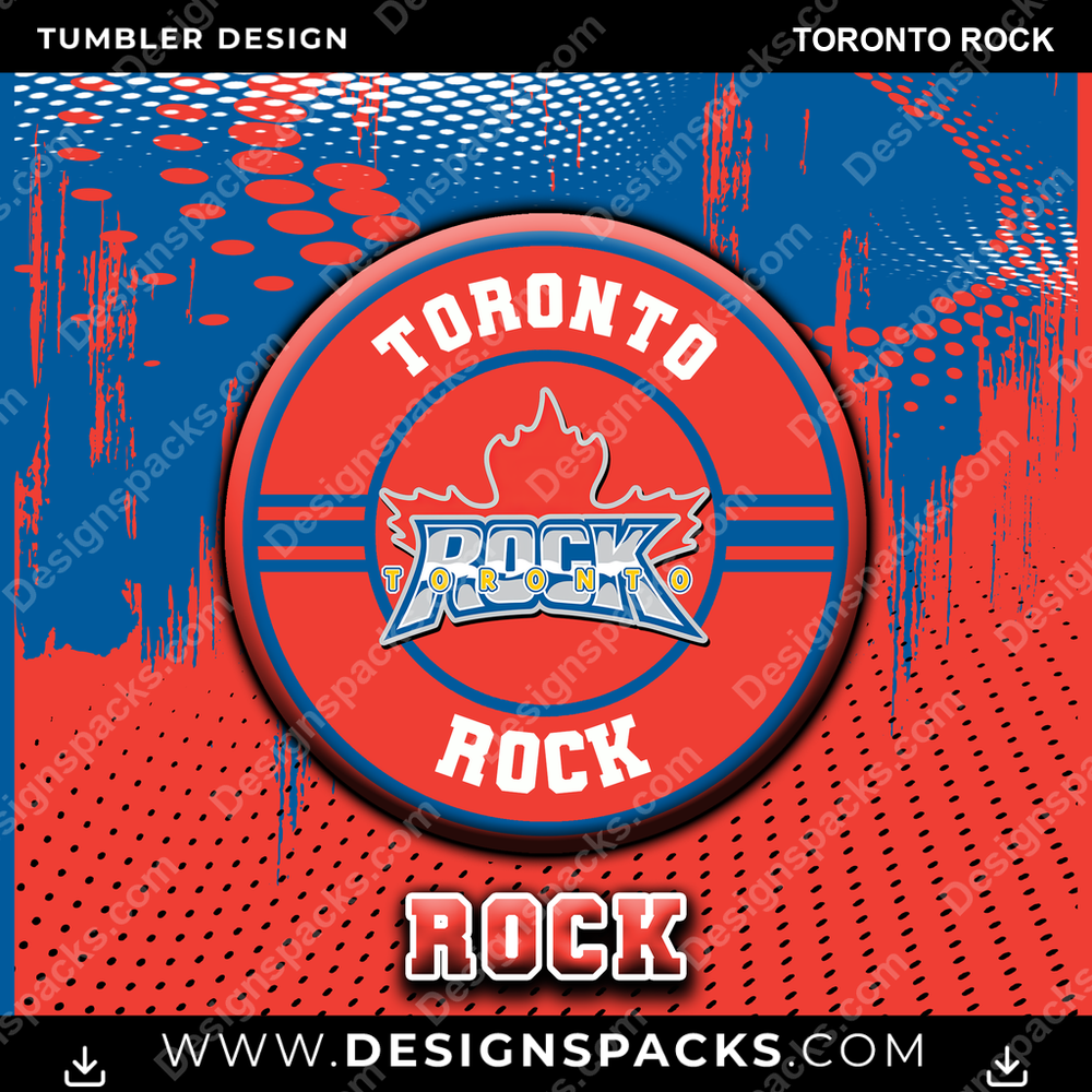 Lacrosse Dot Logo Toronto Rock Tumbler Digital Wrap Design