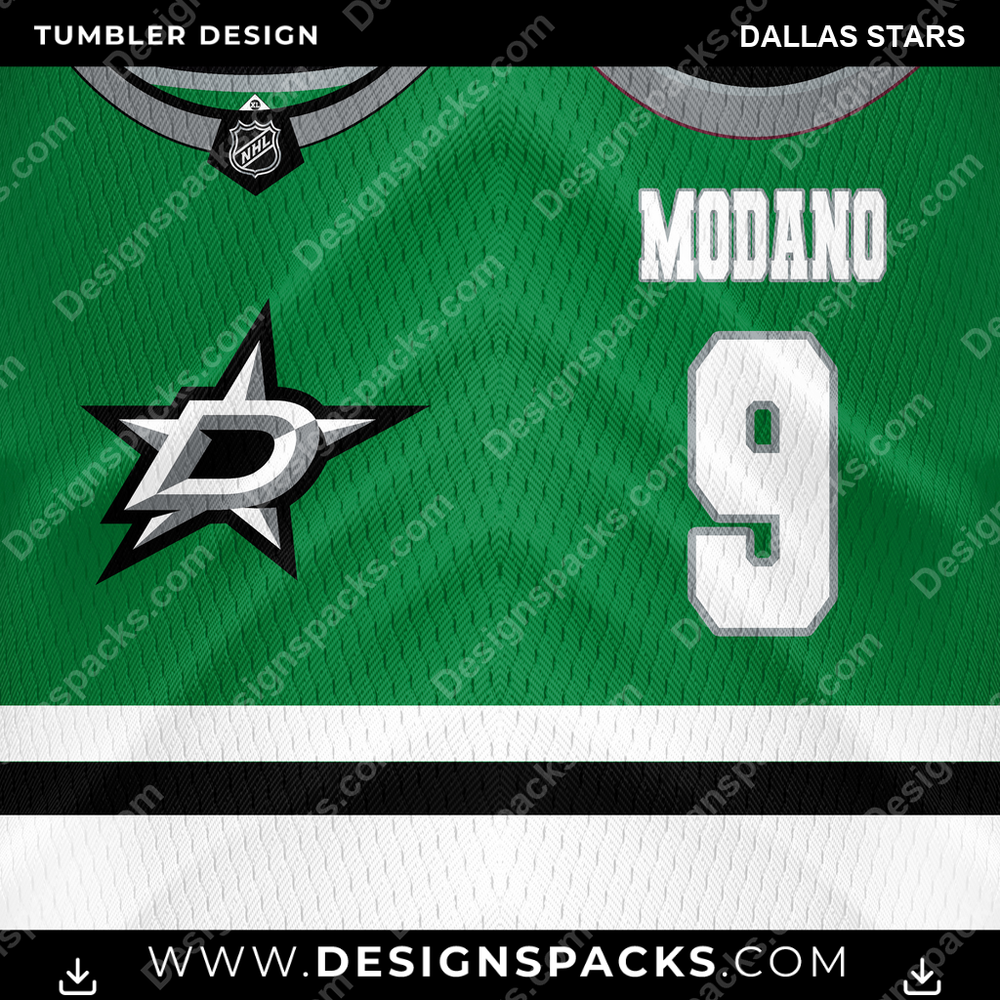 Hockey Jersey Dallas Stars NHL Hockey Tumbler Digital Wrap Design Download