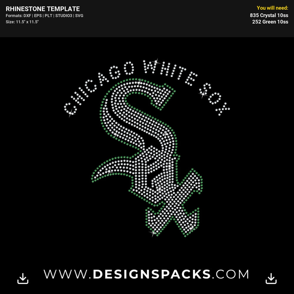 Chicago White Sox Rhinestone Digital Template