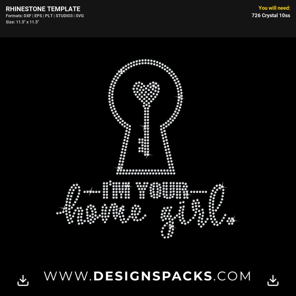 Home Girl Shirt Design Rhinestone Digital Template