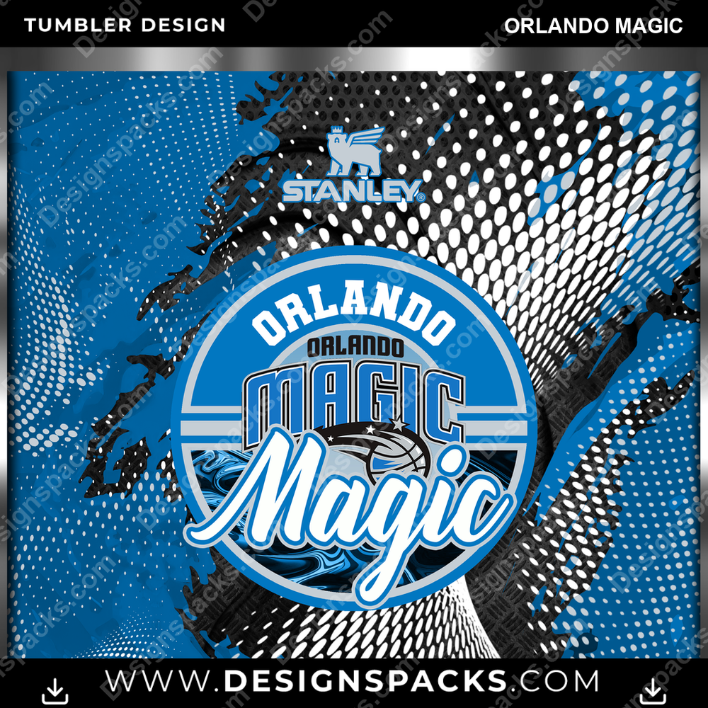 Basketball Stanley Orlando Magic Tumbler Digital Wrap Design
