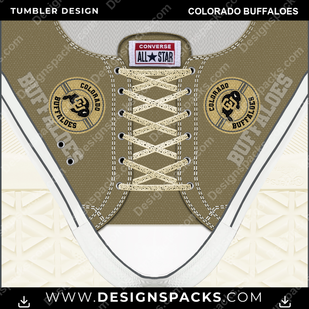 College Sport Converse Colorado Buffaloes NCAA College Sport Tumbler Digital Wrap Design Download