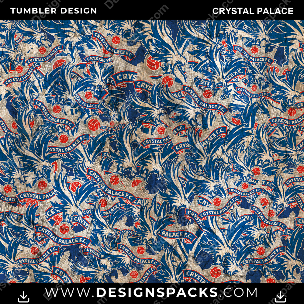 Soccer Logo BG Crystal Palace Tumbler Digital Wrap Design