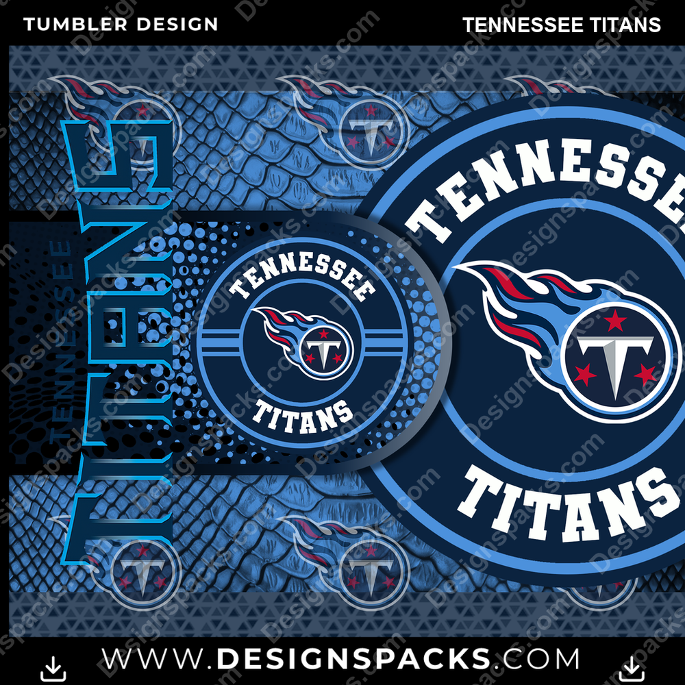 Football Hyper Tennessee Titans Tumbler Digital Wrap Design
