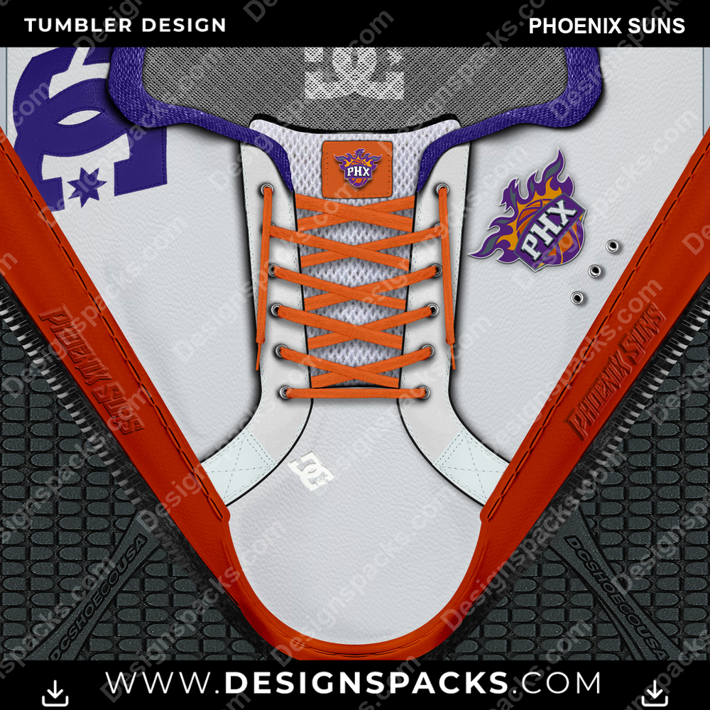 Basketball DC Sneaker Phoenix Suns Tumbler Digital Wrap Design
