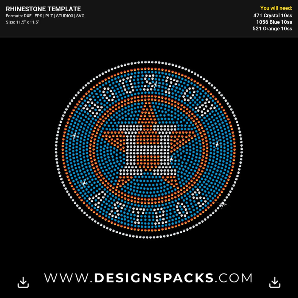 Houston Astros Logo Rhinestone Digital Template