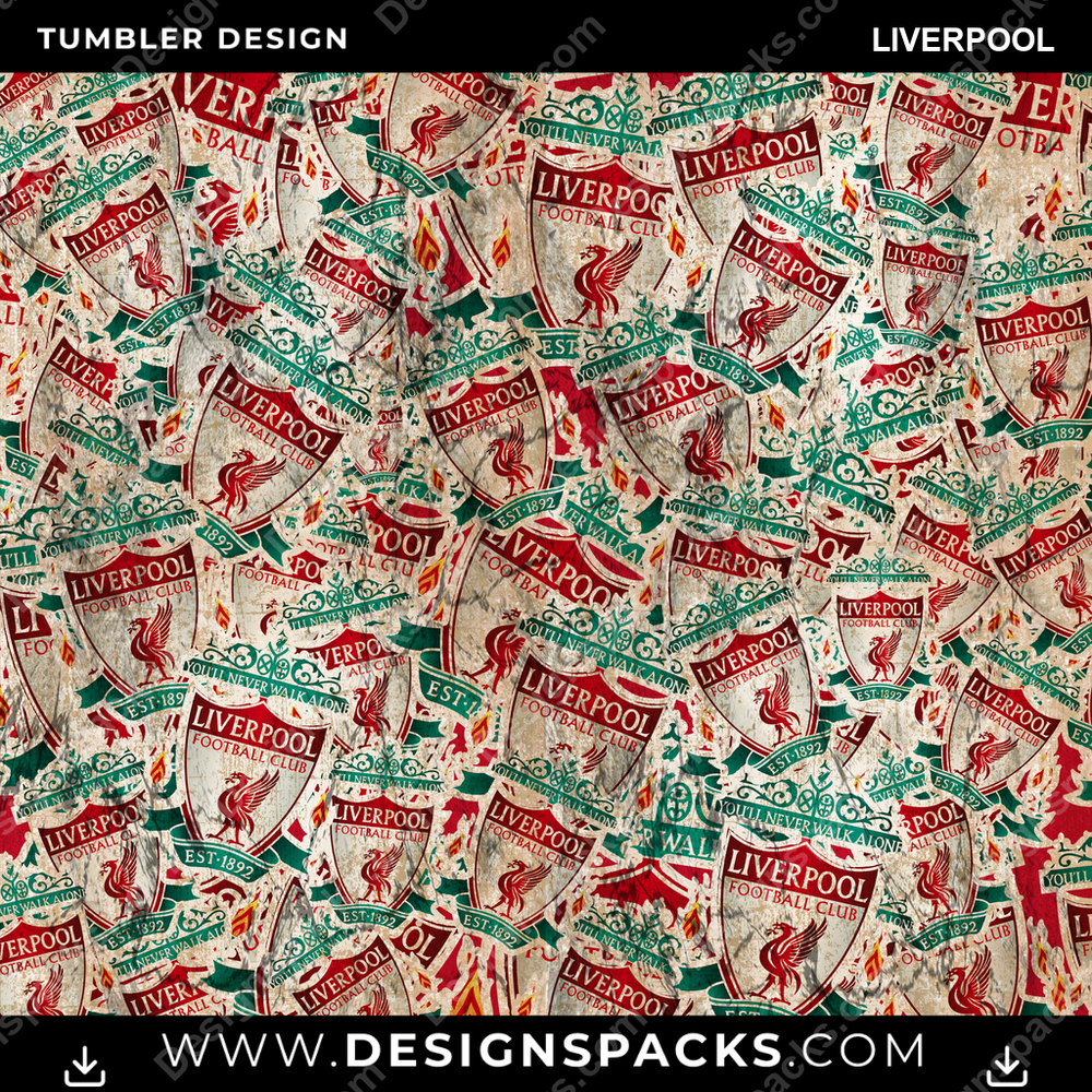 Soccer Logo BG Liverpool Tumbler Digital Wrap Design