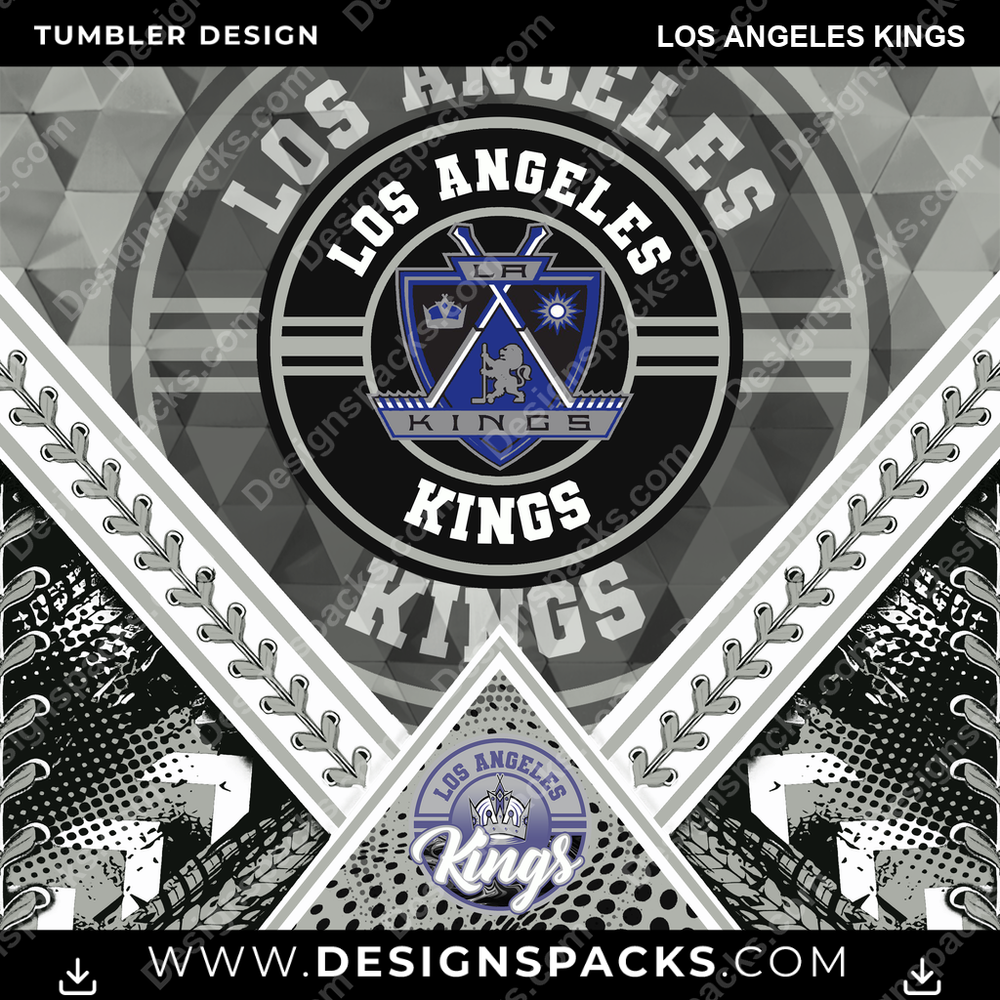 Hockey Diamond Los Angeles Kings NHL Hockey Tumbler Digital Wrap Design Download