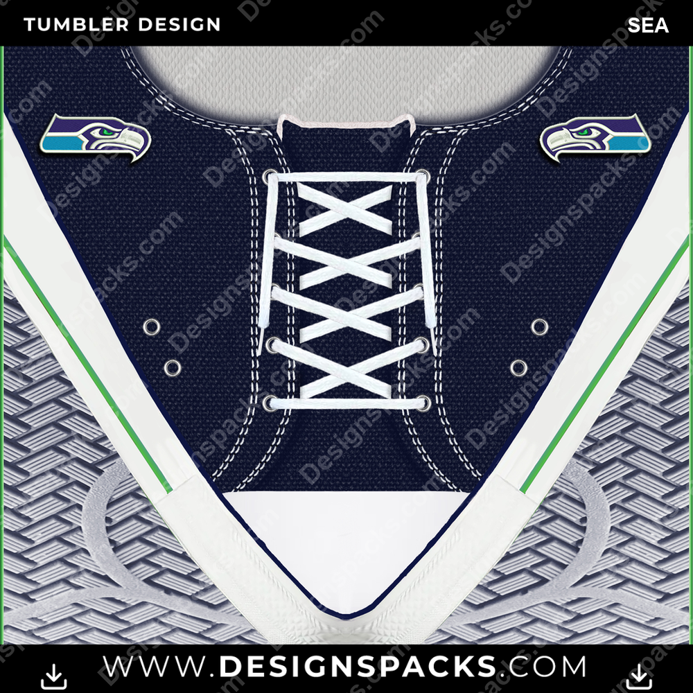 Football Converse Embroidered SEA NFL Football Tumbler Digital Wrap Design Download