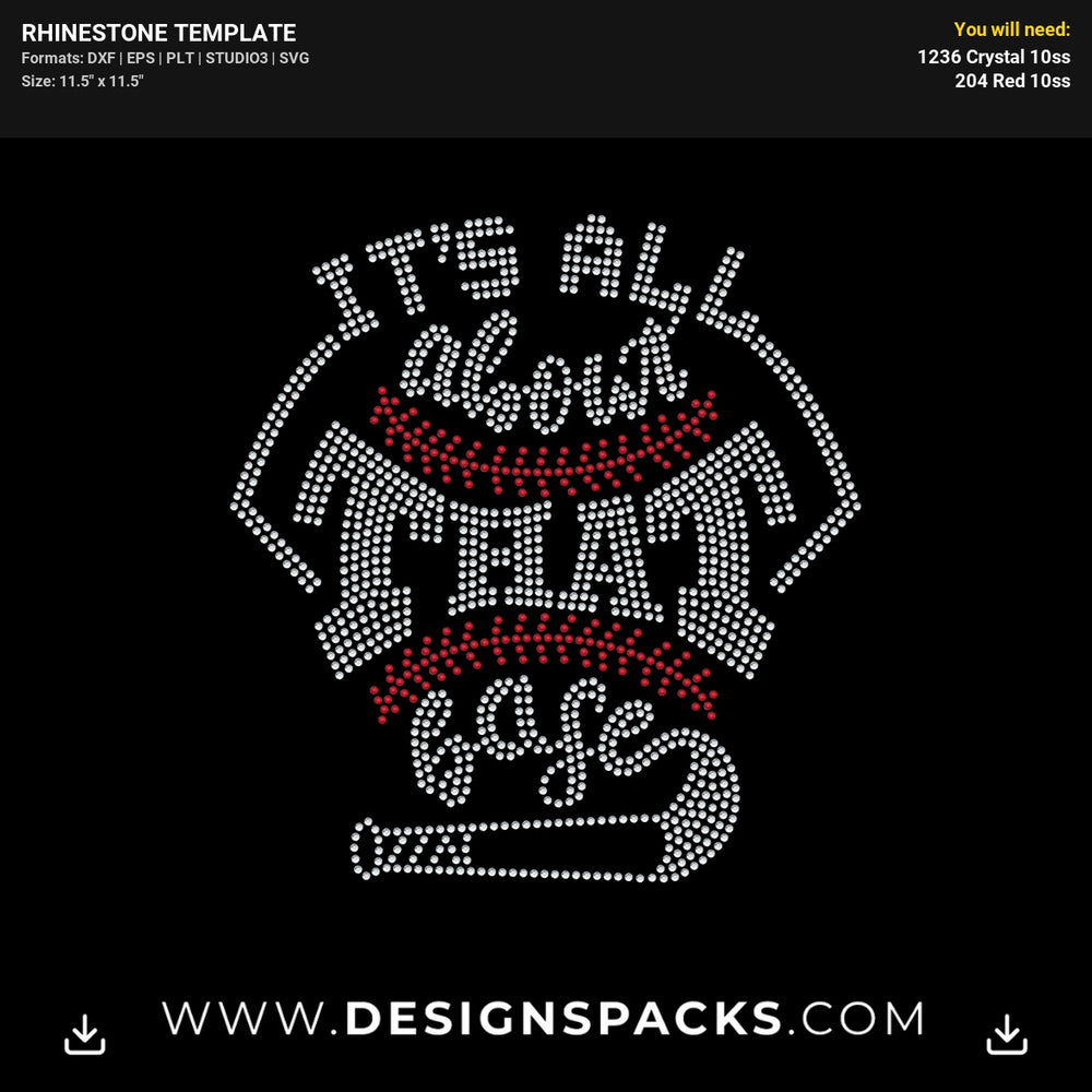 All About That Base Rhinestone Digital Template