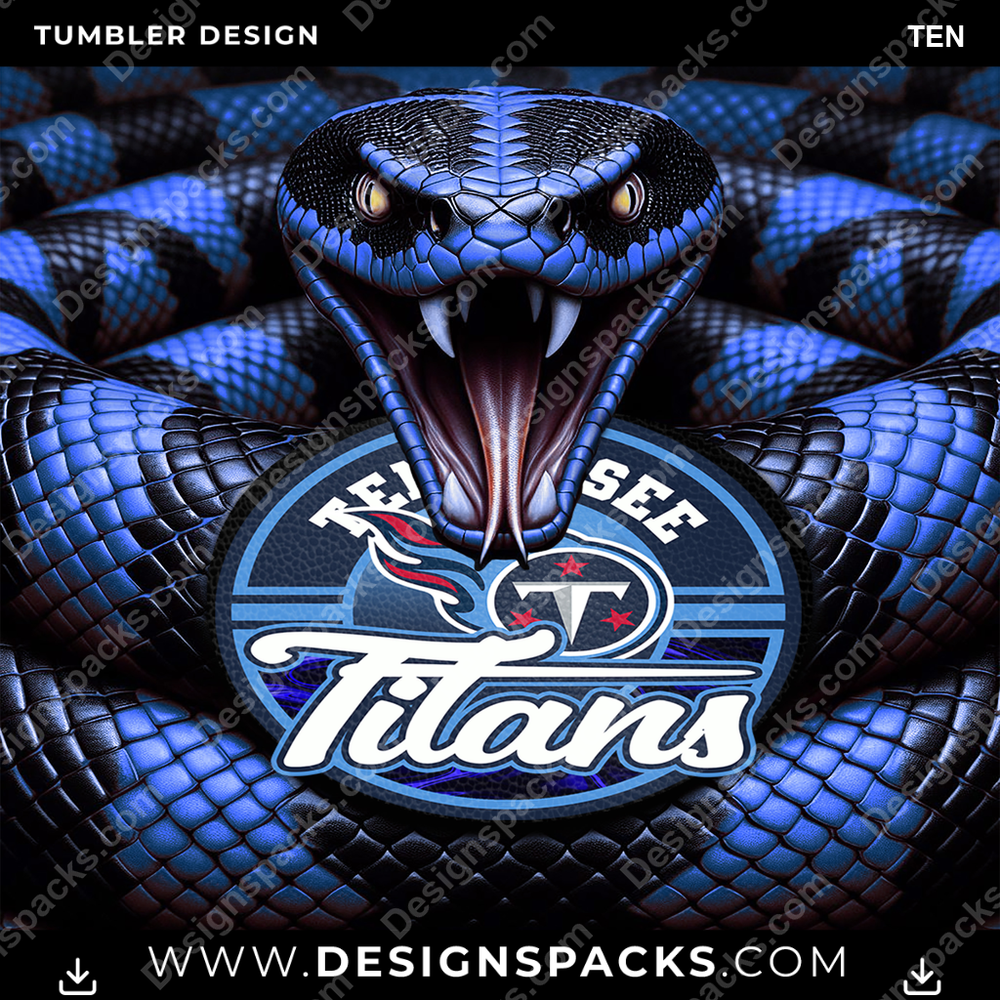 Football Rattle Snake TEN Tumbler Digital Wrap Design