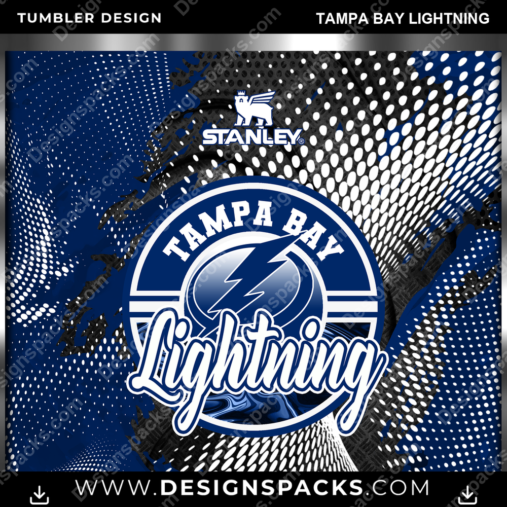 Ice Hockey Stanley Tampa Bay Lightning NHL Hockey Tumbler Digital Wrap Design Download