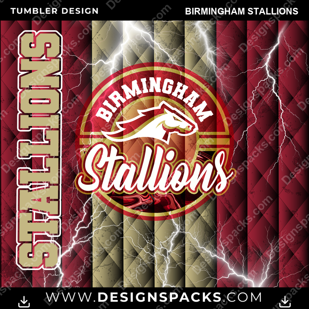 Canada Football Diamond Birmingham Stallions CFL Canada Tumbler Digital Wrap Design Download