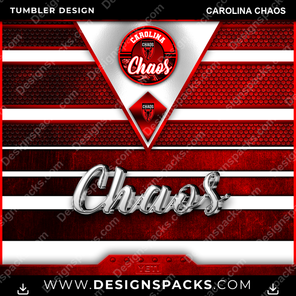 Lacrosse YETI Carolina Chaos Tumbler Digital Wrap Design