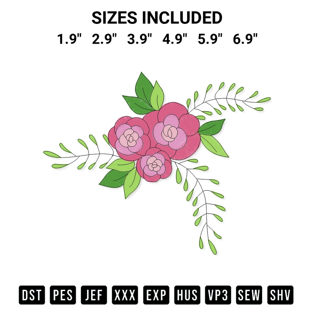 Create amazing crafts with the Decorative Flowers Embroidery Design embroidery file. High-quality digital download from Designspacks.com, perfect for beginners and pros. Available sizes: 1.9", 2.9", 3.9", 4.9", 5.9", 6.9".