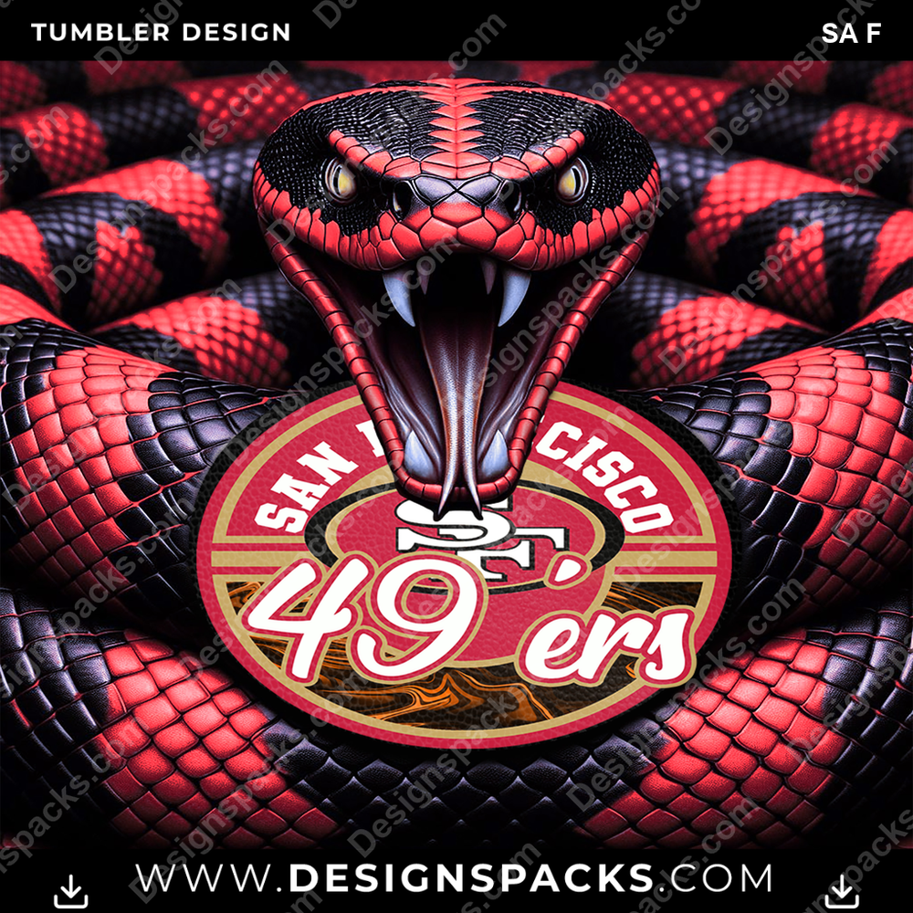 Football Rattle Snake SA F NFL Football Tumbler Digital Wrap Design Download