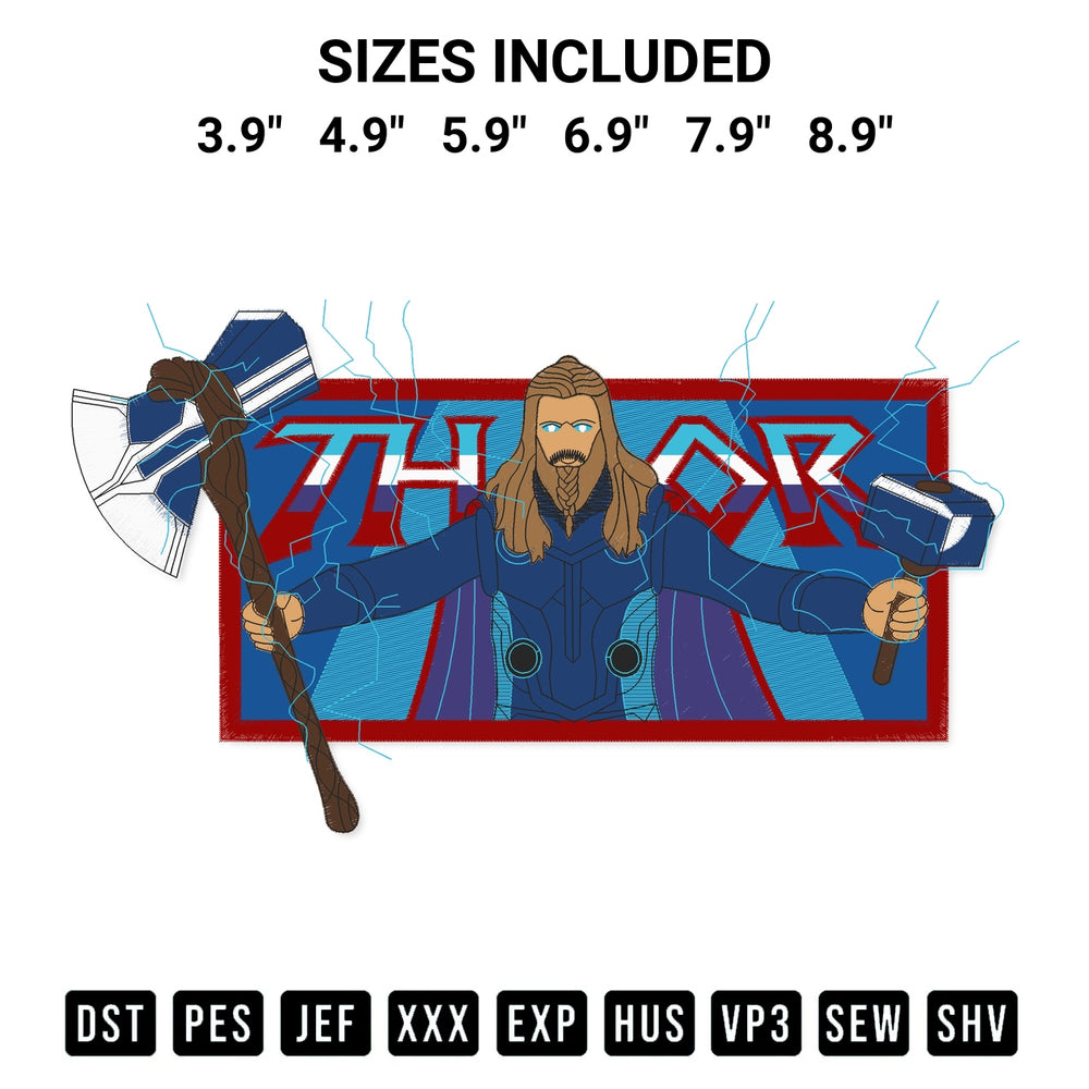 Download the Thor Embroidery Design machine embroidery design exclusively at Designspacks.com. Premium digitized pattern for apparel and DIY crafts. Available sizes: 3.9", 4.9", 5.9", 6.9", 7.9", 8.9".