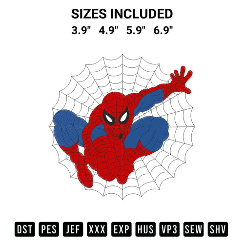 Download the Spiderman Embroidery Design machine embroidery design exclusively at Designspacks.com. Premium digitized pattern for apparel and DIY crafts. Available sizes: 3.9