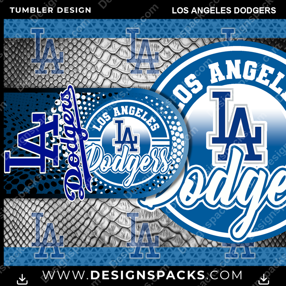 Baseball Hyper Los Angeles Dodgers Tumbler Digital Wrap Design