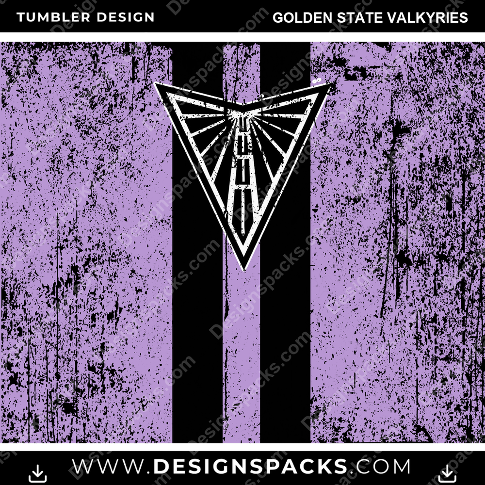 Basketball Grunge Style Golden State Valkyries NBA Basketball Tumbler Digital Wrap Design Download
