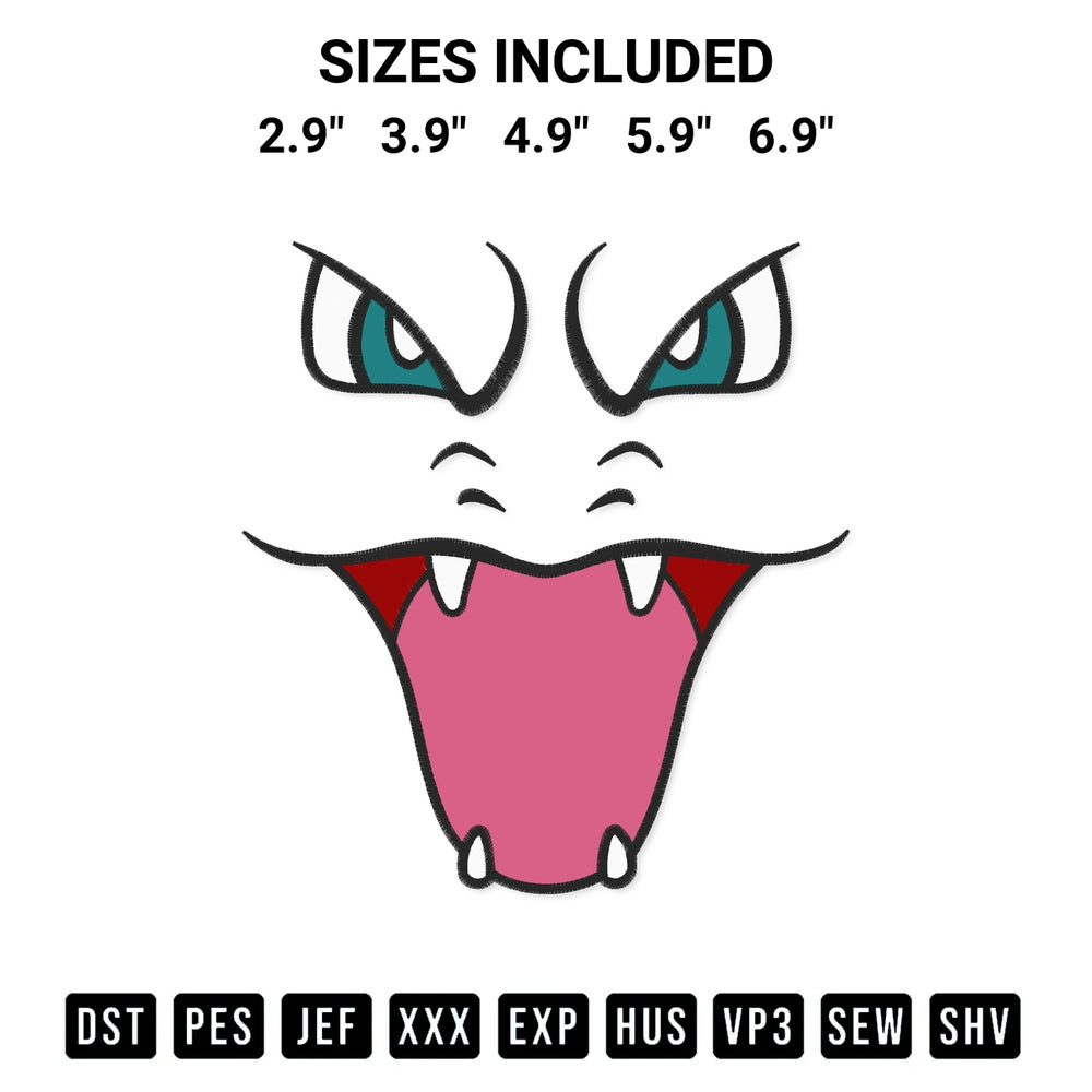 Get the Charizard Face Embroidery Design embroidery design for your custom crafts! Premium digitized files available for instant download at Designspacks.com. Available sizes: 2.9", 3.9", 4.9", 5.9", 6.9".