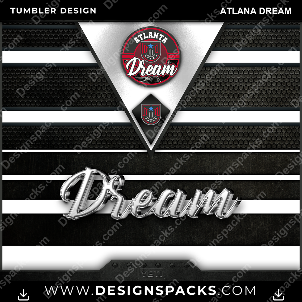 Basketball YETI Atlana Dream Tumbler Digital Wrap Design