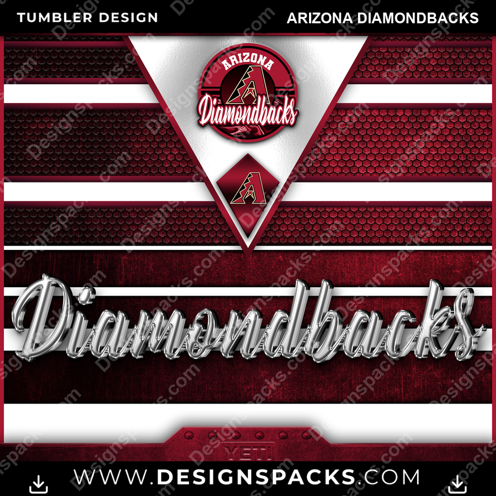 Baseball YETI Arizona Diamondbacks Tumbler Digital Wrap Design