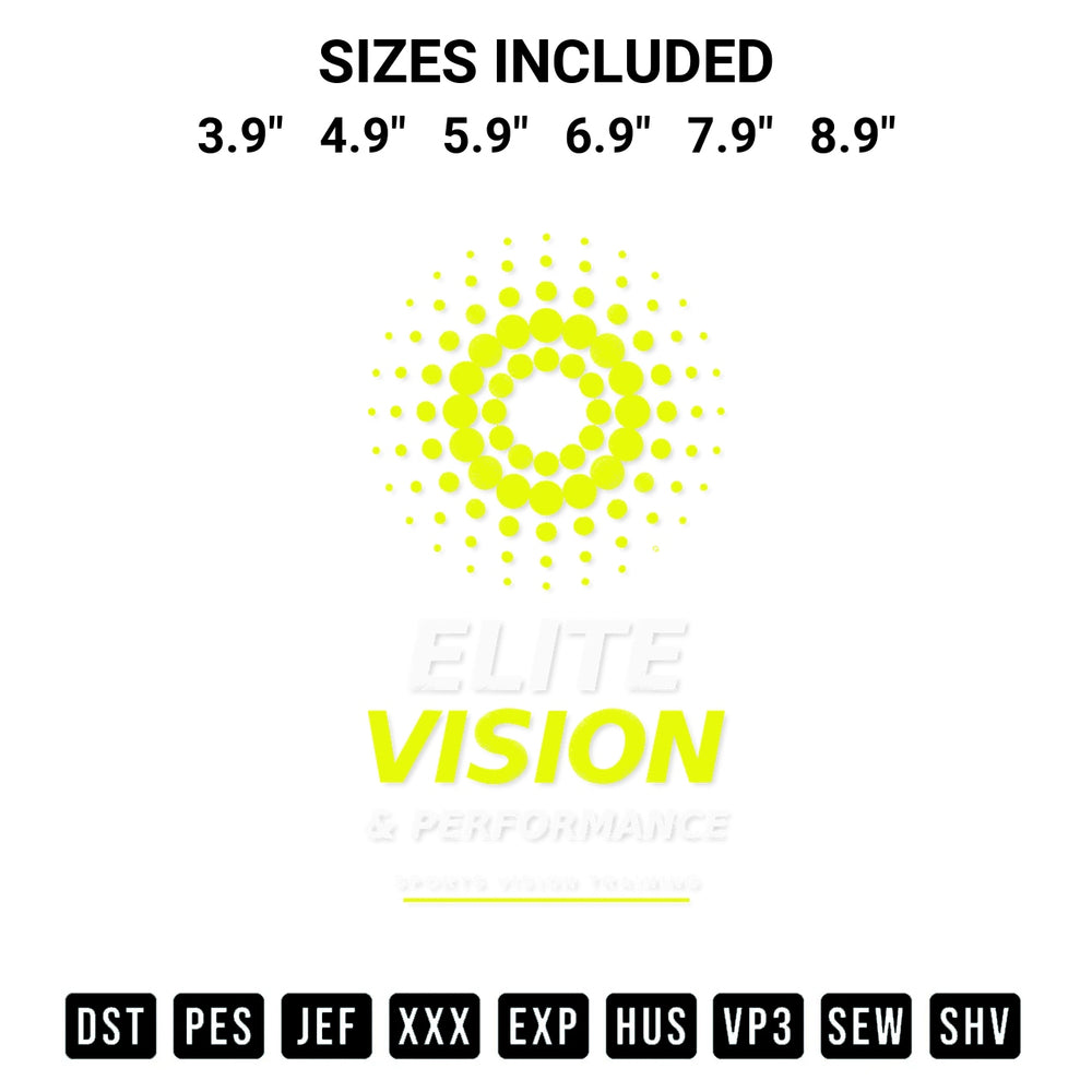 Download the Elite Vision And Performance Embroidery Design machine embroidery design exclusively at Designspacks.com. Premium digitized pattern for apparel and DIY crafts. Available sizes: 3.9", 4.9", 5.9", 6.9", 7.9", 8.9".
