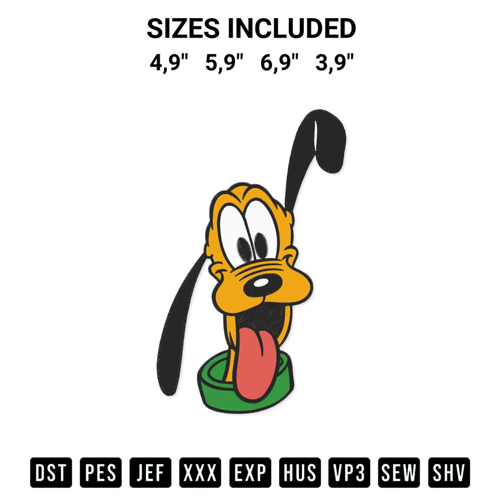 Download the Pluto Dog Disney Cartoon Matching Disney Family Vacation Embroidery Design machine embroidery design exclusively at Designspacks.com. Premium digitized pattern for apparel and DIY crafts. Available sizes: 4,9", 5,9", 6,9", 3,9".